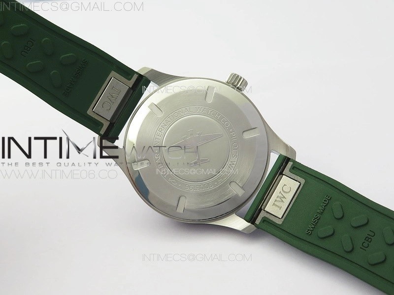 Mark XX IW328205 SS M+F 1:1 Best Edition Green Dial on Green Rubber Strap MIYOTA 9015