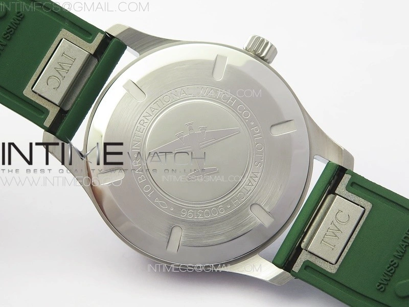 Mark XX IW328205 SS M+F 1:1 Best Edition Green Dial on Green Rubber Strap MIYOTA 9015
