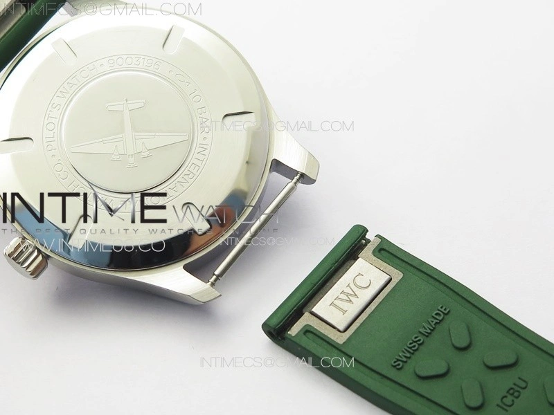 Mark XX IW328205 SS M+F 1:1 Best Edition Green Dial on Green Rubber Strap MIYOTA 9015