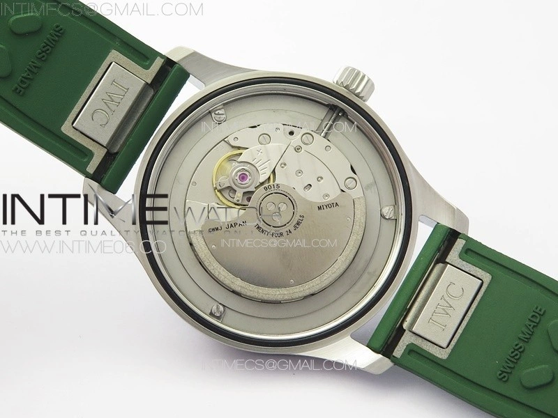 Mark XX IW328205 SS M+F 1:1 Best Edition Green Dial on Green Rubber Strap MIYOTA 9015