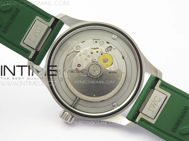 Mark XX IW328205 SS M+F 1:1 Best Edition Green Dial on Green Rubber Strap MIYOTA 9015