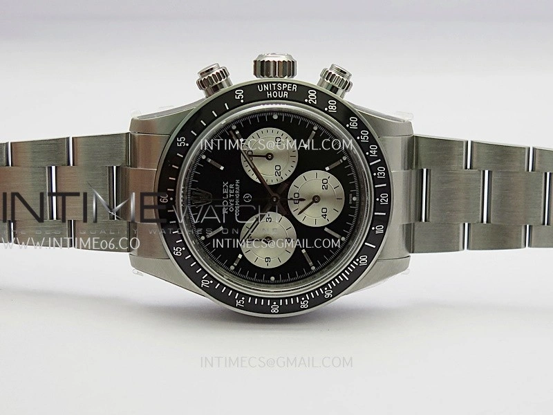 Daytona 116500 Blacken 904L SS PMSF 1:1 Best Edition Black Dial Silver Subdial On SS Bracelet DD4130