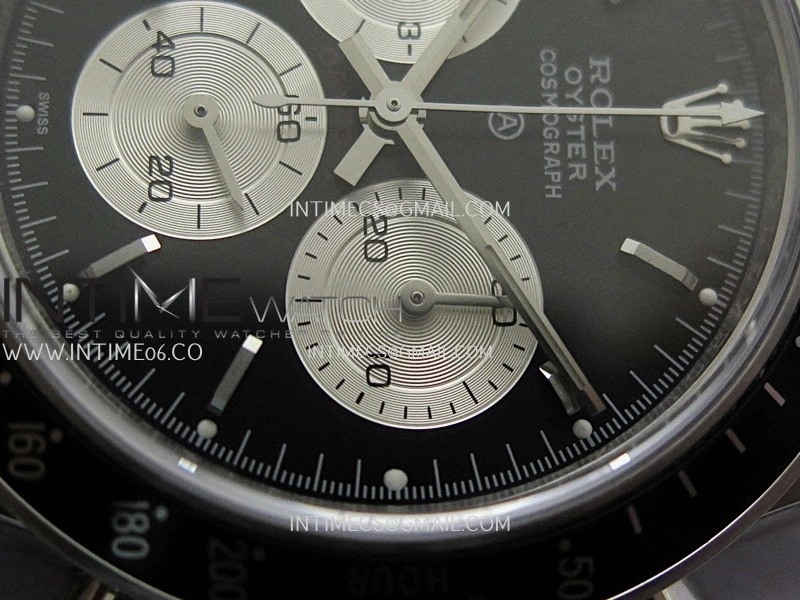 Daytona 116500 Blacken 904L SS PMSF 1:1 Best Edition Black Dial Silver Subdial On SS Bracelet DD4130