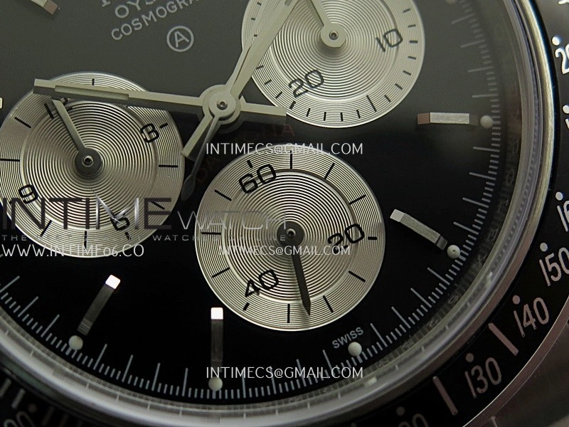 Daytona 116500 Blacken 904L SS PMSF 1:1 Best Edition Black Dial Silver Subdial On SS Bracelet DD4130