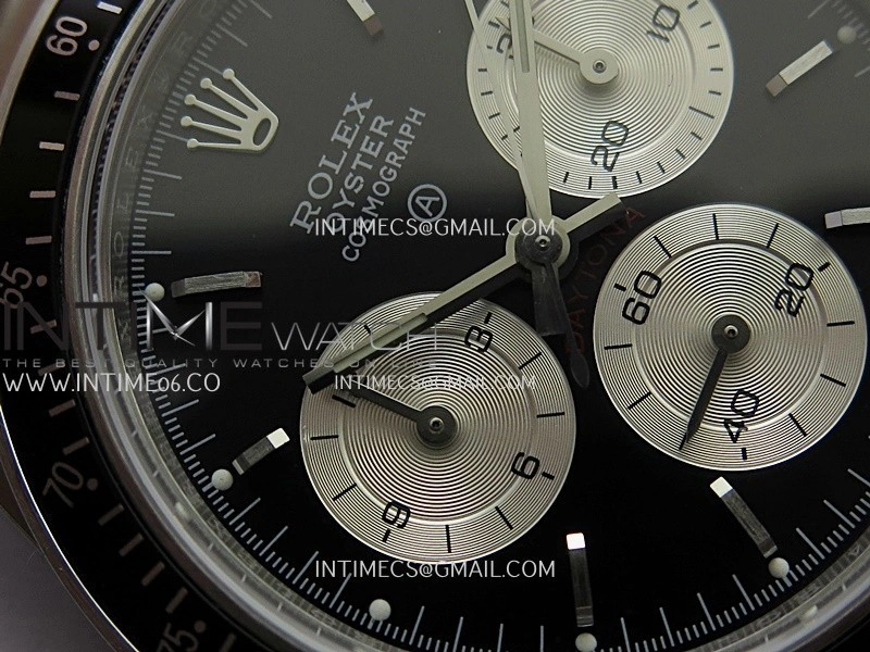 Daytona 116500 Blacken 904L SS PMSF 1:1 Best Edition Black Dial Silver Subdial On SS Bracelet DD4130