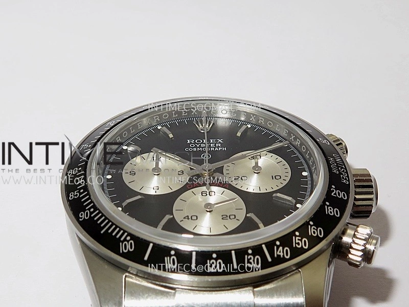 Daytona 116500 Blacken 904L SS PMSF 1:1 Best Edition Black Dial Silver Subdial On SS Bracelet DD4130