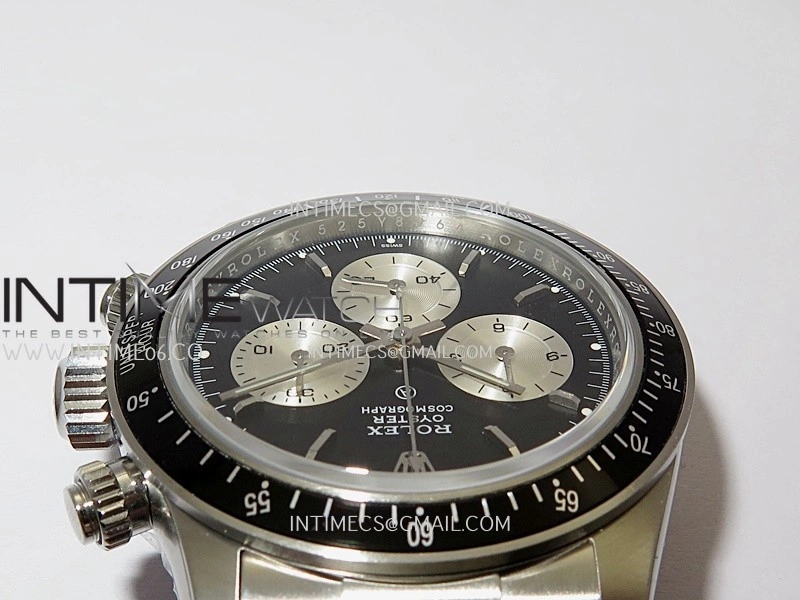 Daytona 116500 Blacken 904L SS PMSF 1:1 Best Edition Black Dial Silver Subdial On SS Bracelet DD4130