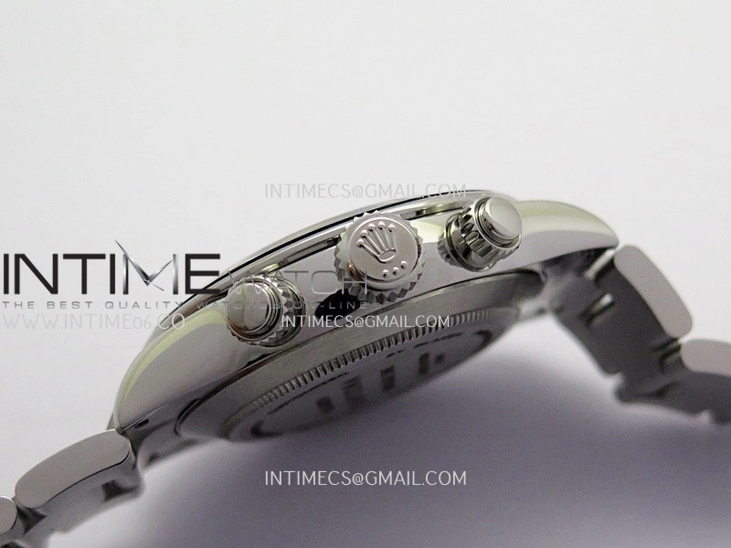 Daytona 116500 Blacken 904L SS PMSF 1:1 Best Edition Black Dial Silver Subdial On SS Bracelet DD4130