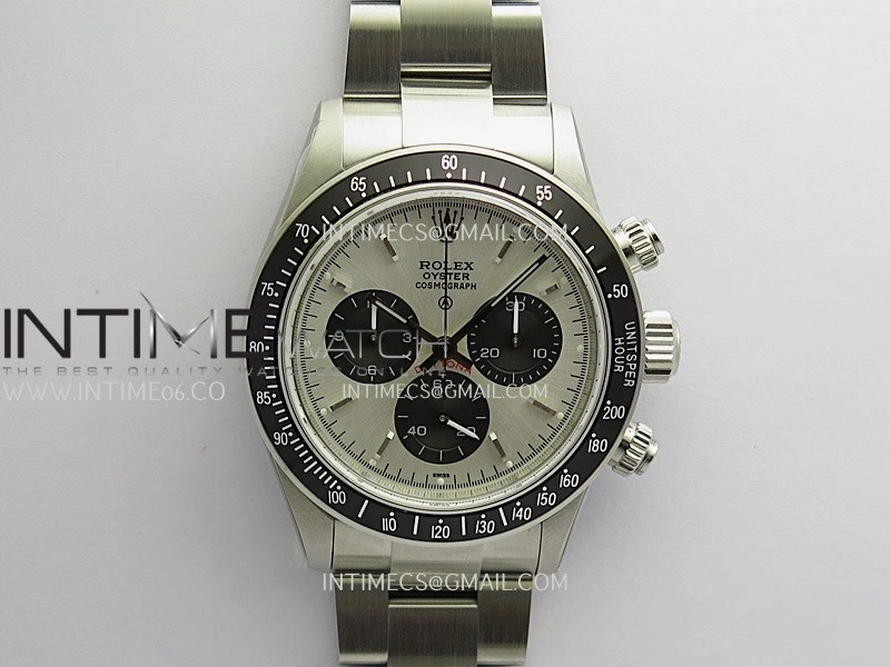 Daytona 116500 Blacken 904L SS PMSF 1:1 Best Edition Silver Dial Black Subdial On SS Bracelet DD4130