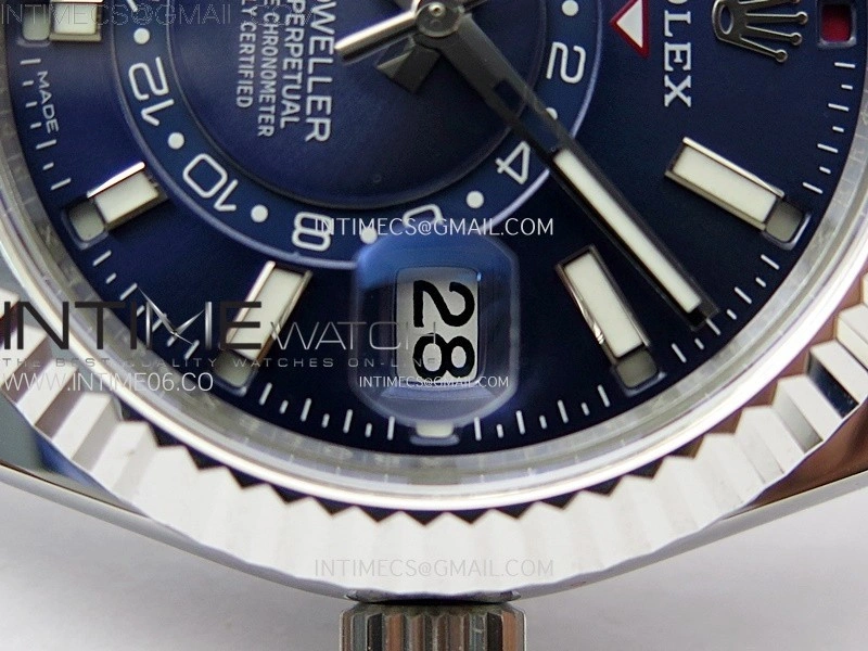 Sky-Dweller 326934 904L SS ZF 1:1 Best Edition Blue Dial on SS Bracelet Asian 2824
