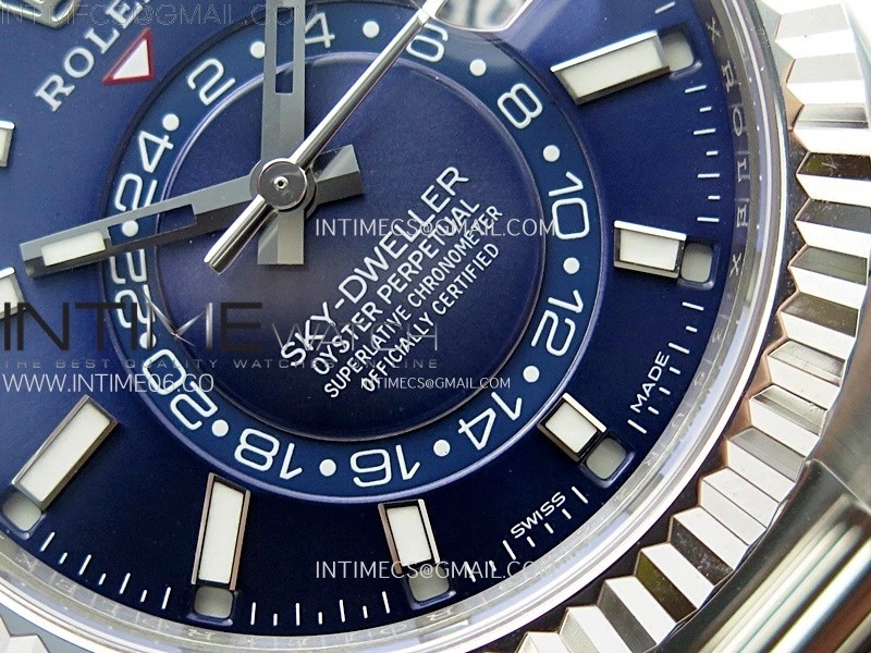 Sky-Dweller 326934 904L SS ZF 1:1 Best Edition Blue Dial on SS Bracelet Asian 2824