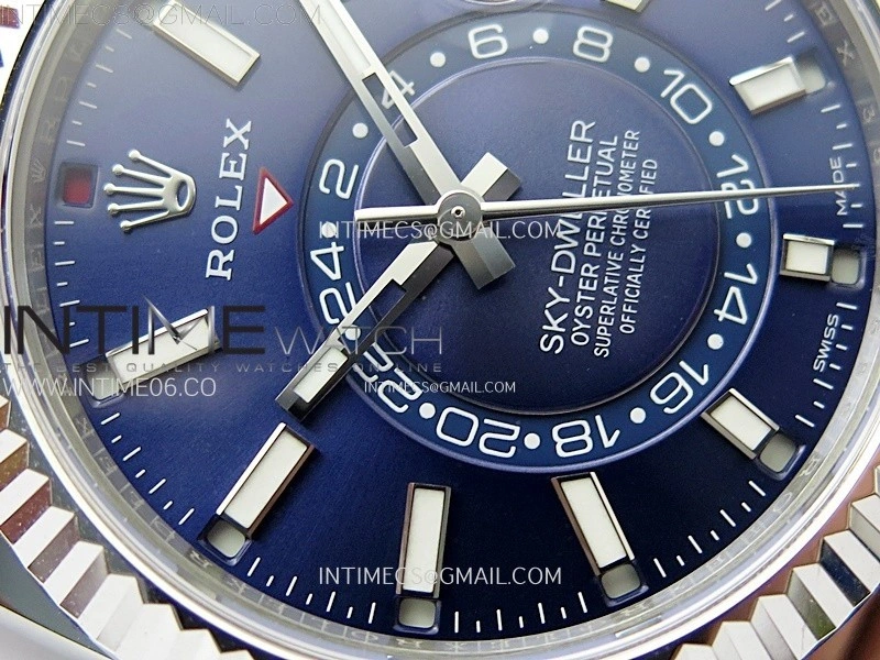 Sky-Dweller 326934 904L SS ZF 1:1 Best Edition Blue Dial on SS Bracelet Asian 2824