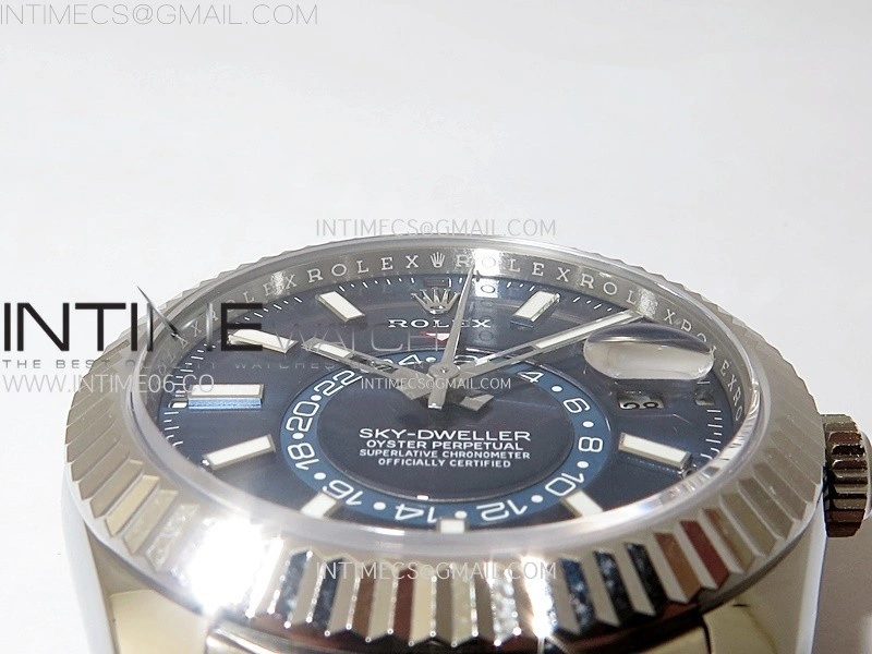 Sky-Dweller 326934 904L SS ZF 1:1 Best Edition Blue Dial on SS Bracelet Asian 2824