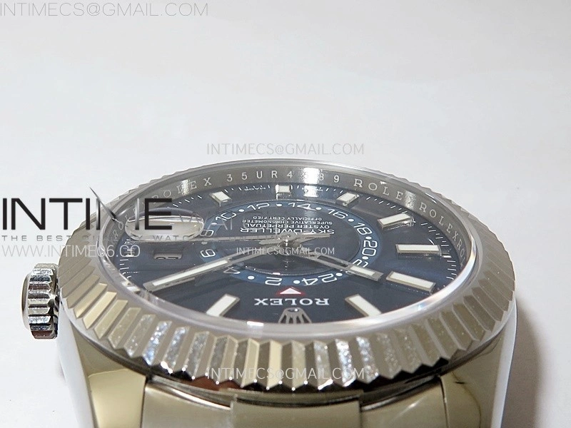 Sky-Dweller 326934 904L SS ZF 1:1 Best Edition Blue Dial on SS Bracelet Asian 2824