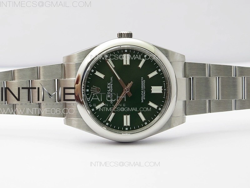 Oyster Perpetual 41mm 124300 904L Steel GMF 1:1 Best Edition Green Dial on SS Bracelet VR3230 V2