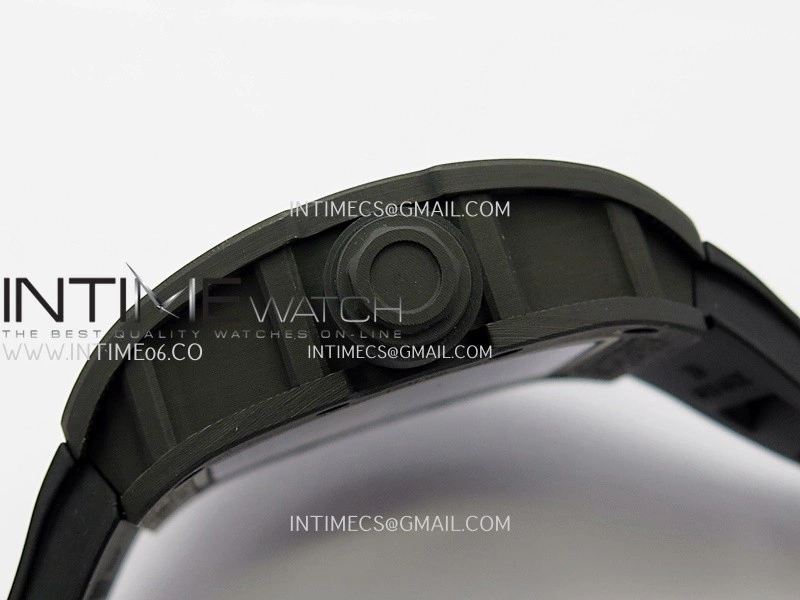 RM055 RG Inner Bezel Black Crown NTPT ZF 1:1 Best Edition on Black Rubber Strap RMUL2 Super Clone V2