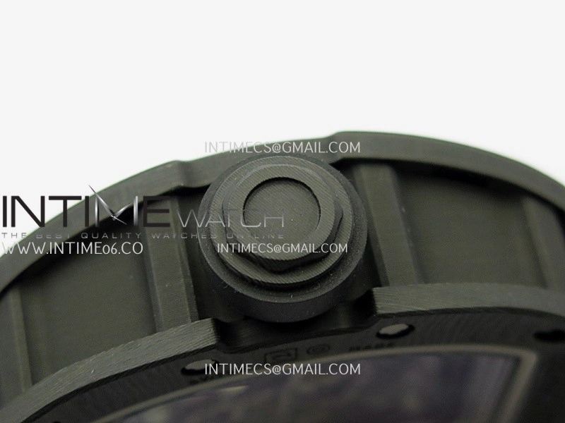 RM055 RG Inner Bezel Black Crown NTPT ZF 1:1 Best Edition on Black Rubber Strap RMUL2 Super Clone V2