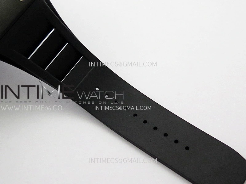 RM055 RG Inner Bezel Black Crown NTPT ZF 1:1 Best Edition on Black Rubber Strap RMUL2 Super Clone V2