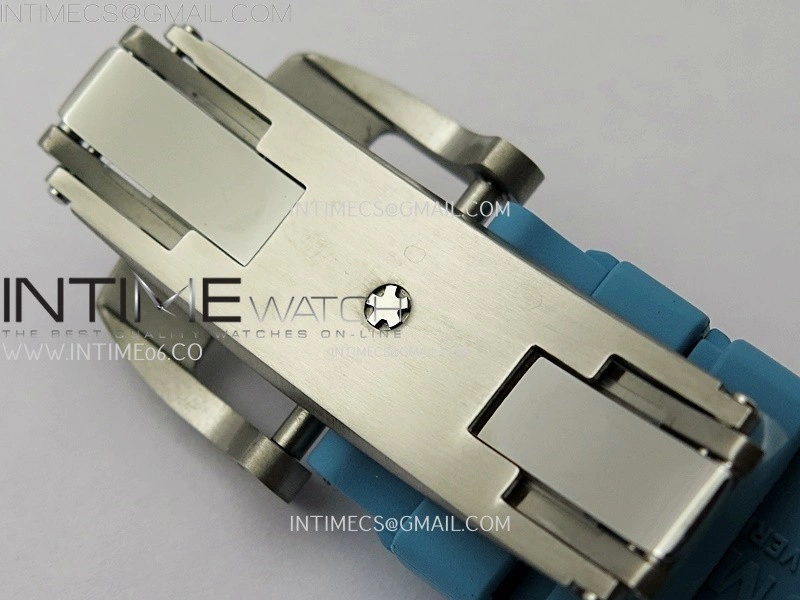 RM055 Blue Inner Bezel Black Crown NTPT NTPT ZF 1:1 Best Edition on Blue Rubber Strap RMUL2 Super Clone
