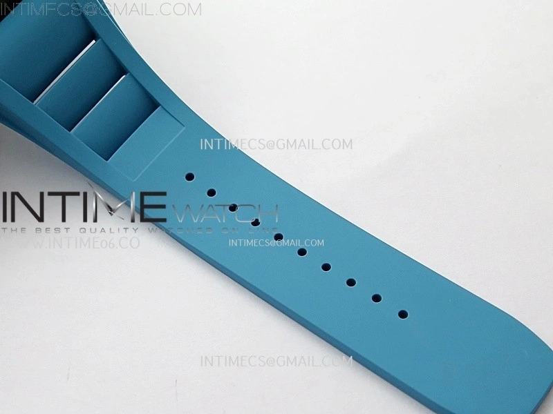 RM055 Blue Inner Bezel Black Crown NTPT NTPT ZF 1:1 Best Edition on Blue Rubber Strap RMUL2 Super Clone