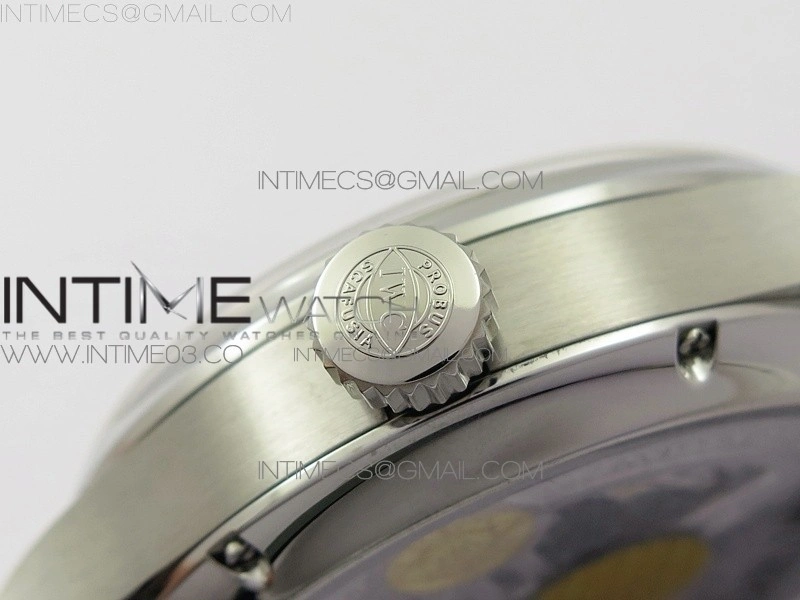 Portuguese Real PR Real Annual Calendar IW503501 AZF 1:1 Best Edition White Dial on Brown Leather Strap A52850