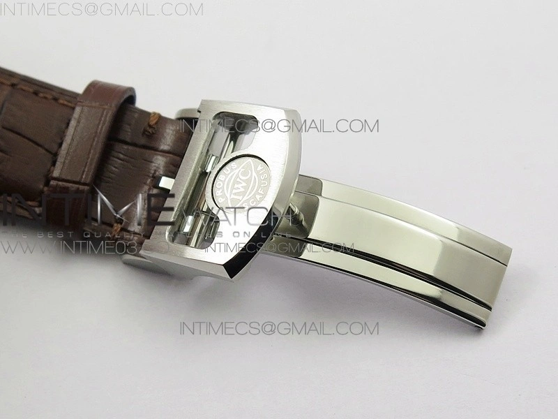 Portuguese Real PR Real Annual Calendar IW503501 AZF 1:1 Best Edition White Dial on Brown Leather Strap A52850