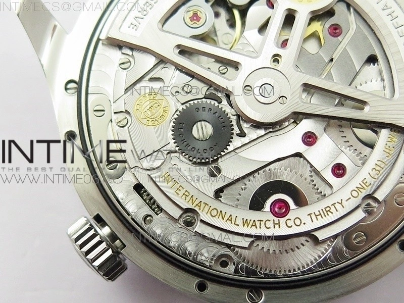 Portuguese Real PR Real Annual Calendar IW503501 AZF 1:1 Best Edition White Dial on Brown Leather Strap A52850