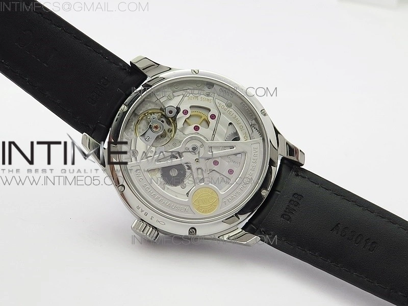 Portuguese Real PR Real Annual Calendar IW503510 AZF 1:1 Best Edition Green Dial on Black Leather Strap A52850