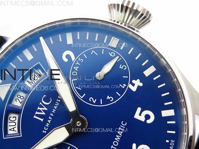 Big Pilot Annual Calendar SS IW5027 AZF 1:1 Best Edition Blue Dial on Black Leather Strap A52850