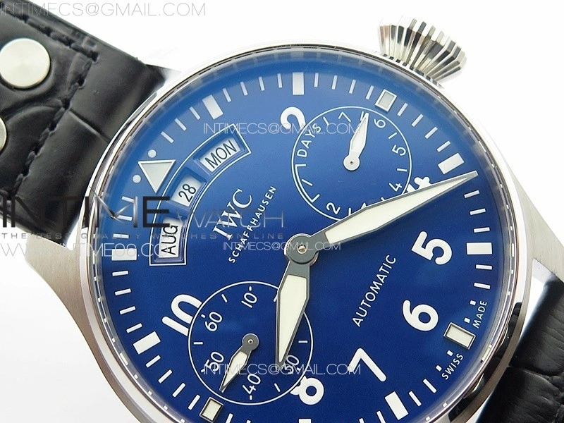 Big Pilot Annual Calendar SS IW5027 AZF 1:1 Best Edition Blue Dial on Black Leather Strap A52850