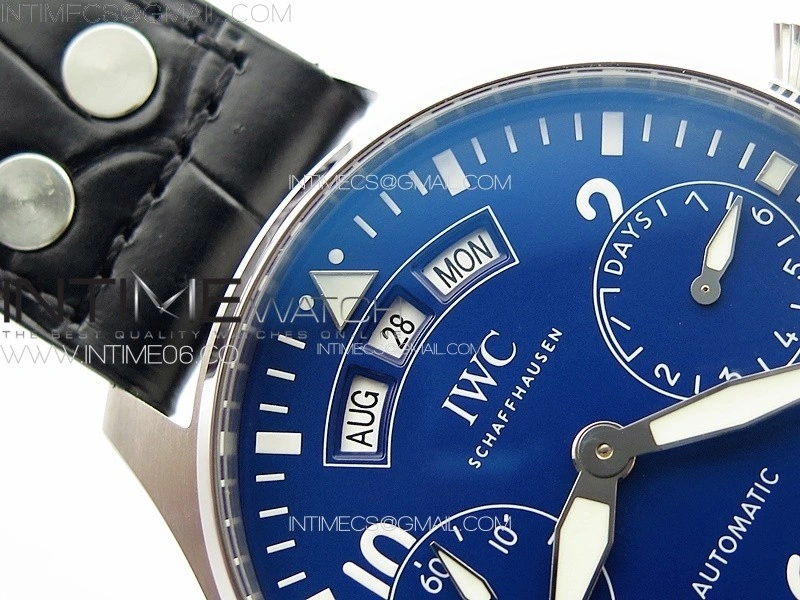 Big Pilot Annual Calendar SS IW5027 AZF 1:1 Best Edition Blue Dial on Black Leather Strap A52850