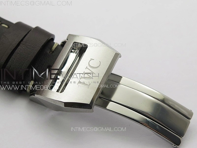 Big Pilot Annual Calendar SS IW5027 AZF 1:1 Best Edition Gray Dial on Brown Leather Strap A52850
