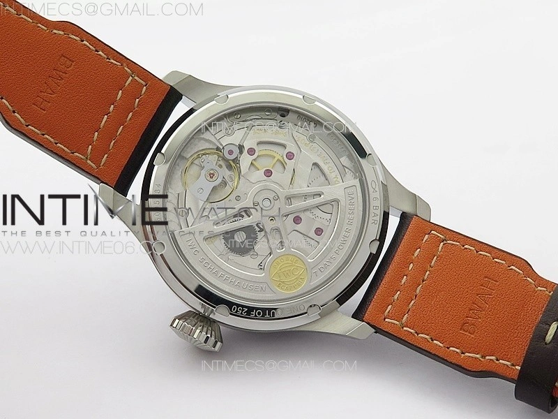 Big Pilot Annual Calendar SS IW5027 AZF 1:1 Best Edition Gray Dial on Brown Leather Strap A52850