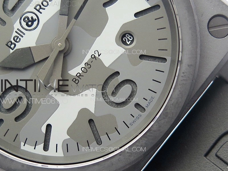 BR 03-92 Real Ceramic 1:1 Best Edition Camouflage Apes Dial on Black Rubber Strap MIYOTA 9015