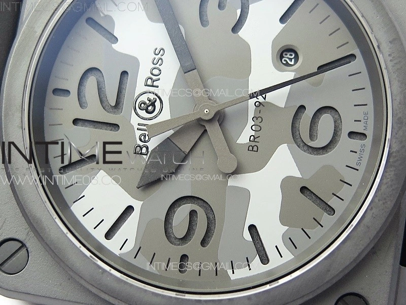 BR 03-92 Real Ceramic 1:1 Best Edition Camouflage Apes Dial on Black Rubber Strap MIYOTA 9015