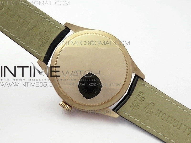 Cellini 50519 Real Date RG BP Best Edition Black Dial Stick Markers on Black Leather Strap SA3165