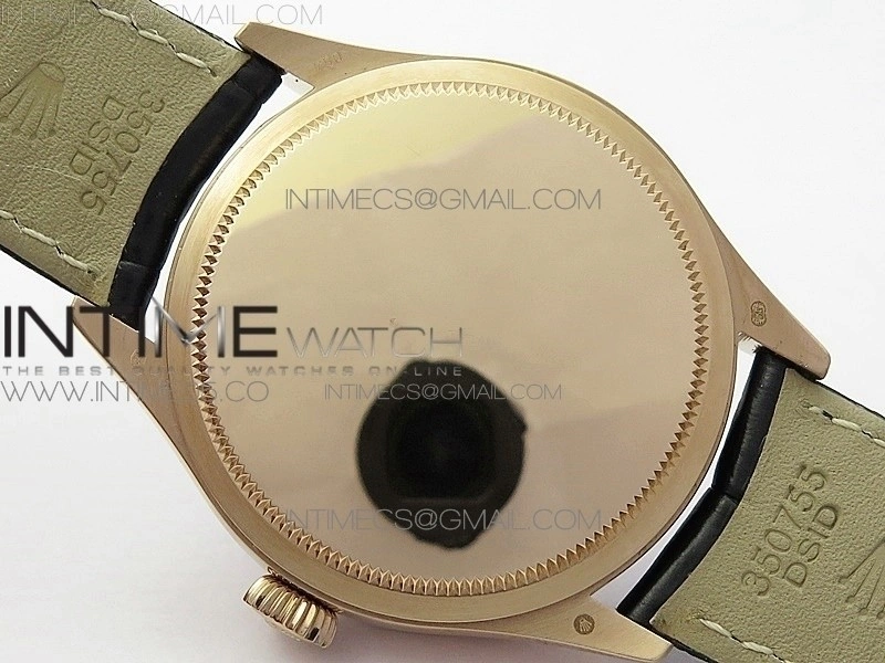 Cellini 50519 Real Date RG BP Best Edition Black Dial Stick Markers on Black Leather Strap SA3165