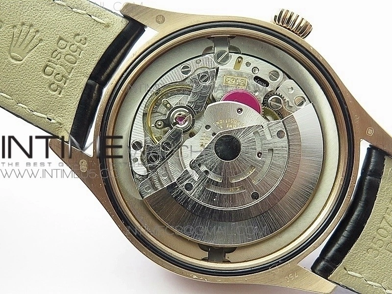 Cellini 50519 Real Date RG BP Best Edition Black Dial Stick Markers on Black Leather Strap SA3165