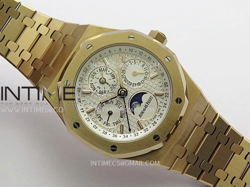 Royal Oak 41mm Complicated 26574 RG BBS Best Edition White Dial on RG Bracelet A5134