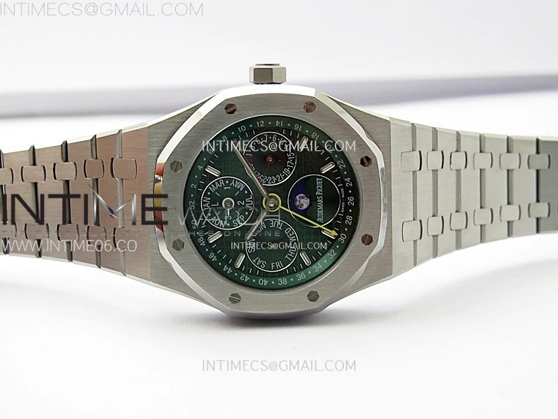Royal Oak 41mm Complicated 26574 SS BBS Best Edition Green Dial on SS Bracelet A5134