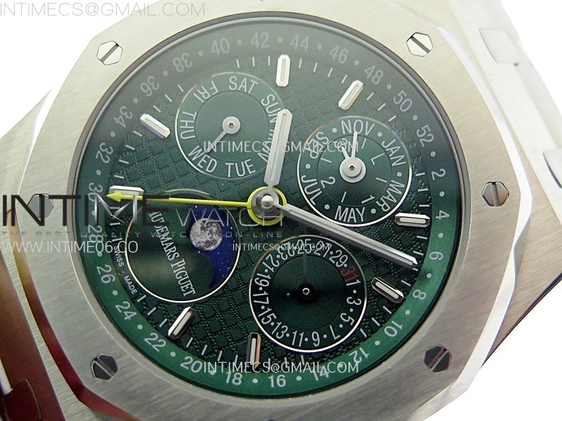 Royal Oak 41mm Complicated 26574 SS BBS Best Edition Green Dial on SS Bracelet A5134