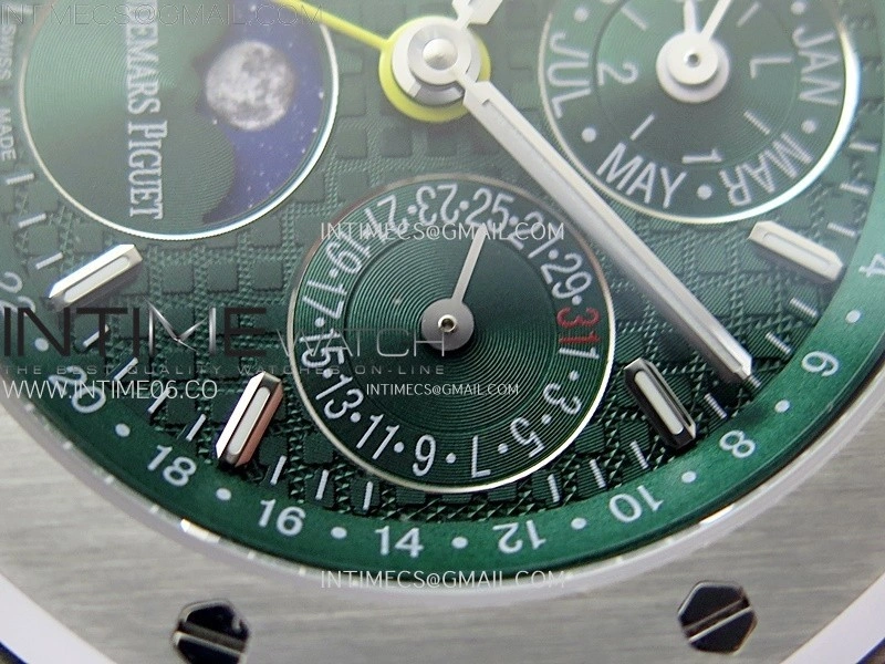 Royal Oak 41mm Complicated 26574 SS BBS Best Edition Green Dial on SS Bracelet A5134