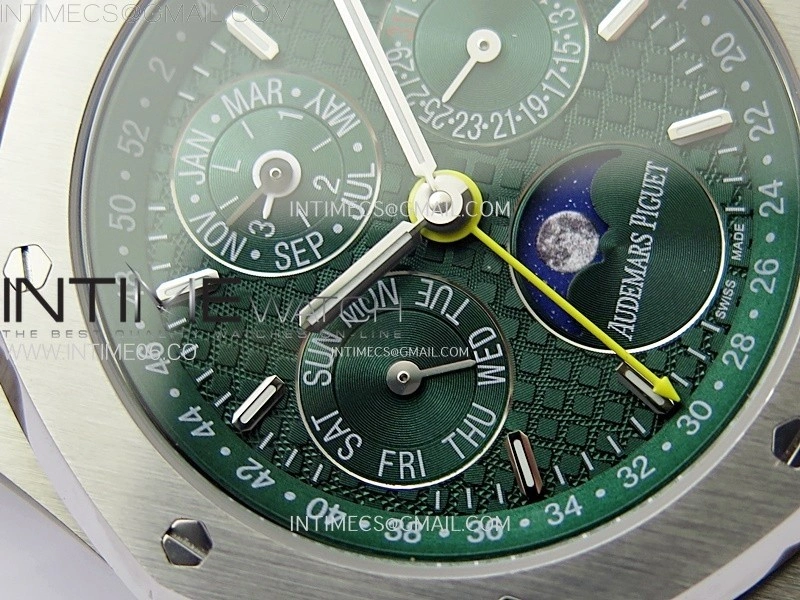 Royal Oak 41mm Complicated 26574 SS BBS Best Edition Green Dial on SS Bracelet A5134