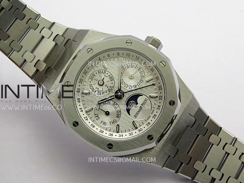Royal Oak 41mm Complicated 26574 SS BBS Best Edition White Dial On SS Bracelet A5134