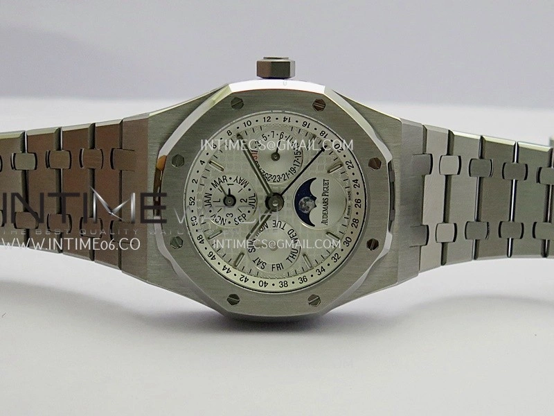 Royal Oak 41mm Complicated 26574 SS BBS Best Edition White Dial On SS Bracelet A5134