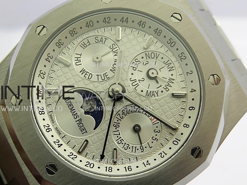 Royal Oak 41mm Complicated 26574 SS BBS Best Edition White Dial On SS Bracelet A5134