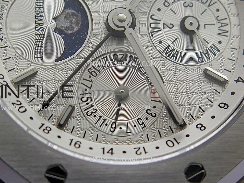Royal Oak 41mm Complicated 26574 SS BBS Best Edition White Dial On SS Bracelet A5134
