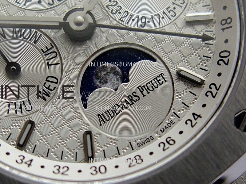 Royal Oak 41mm Complicated 26574 SS BBS Best Edition White Dial On SS Bracelet A5134