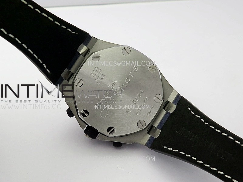 Royal Oak Offshore 42mm Navy TKF Best Edition White Dial on Blue Leather Strap A7750