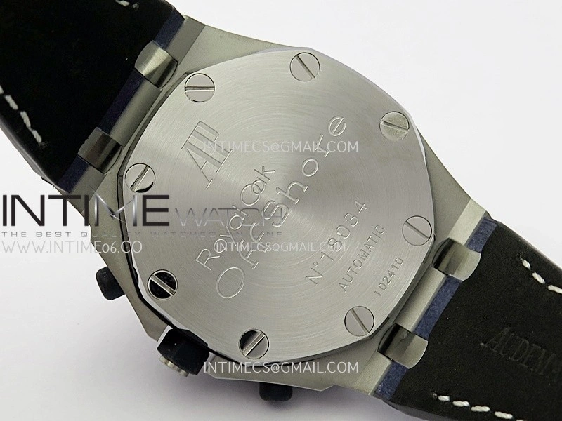 Royal Oak Offshore 42mm Navy TKF Best Edition White Dial on Blue Leather Strap A7750